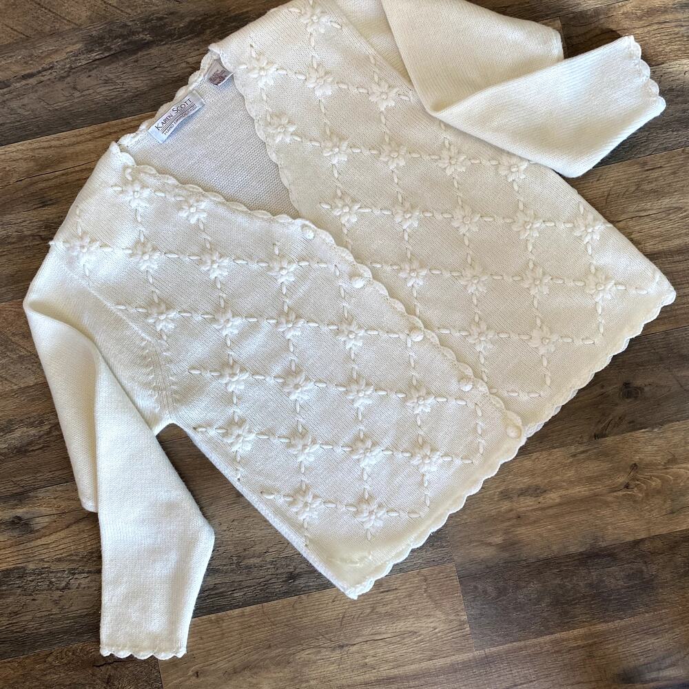Karen Scott Cream Crew Neck Sweater